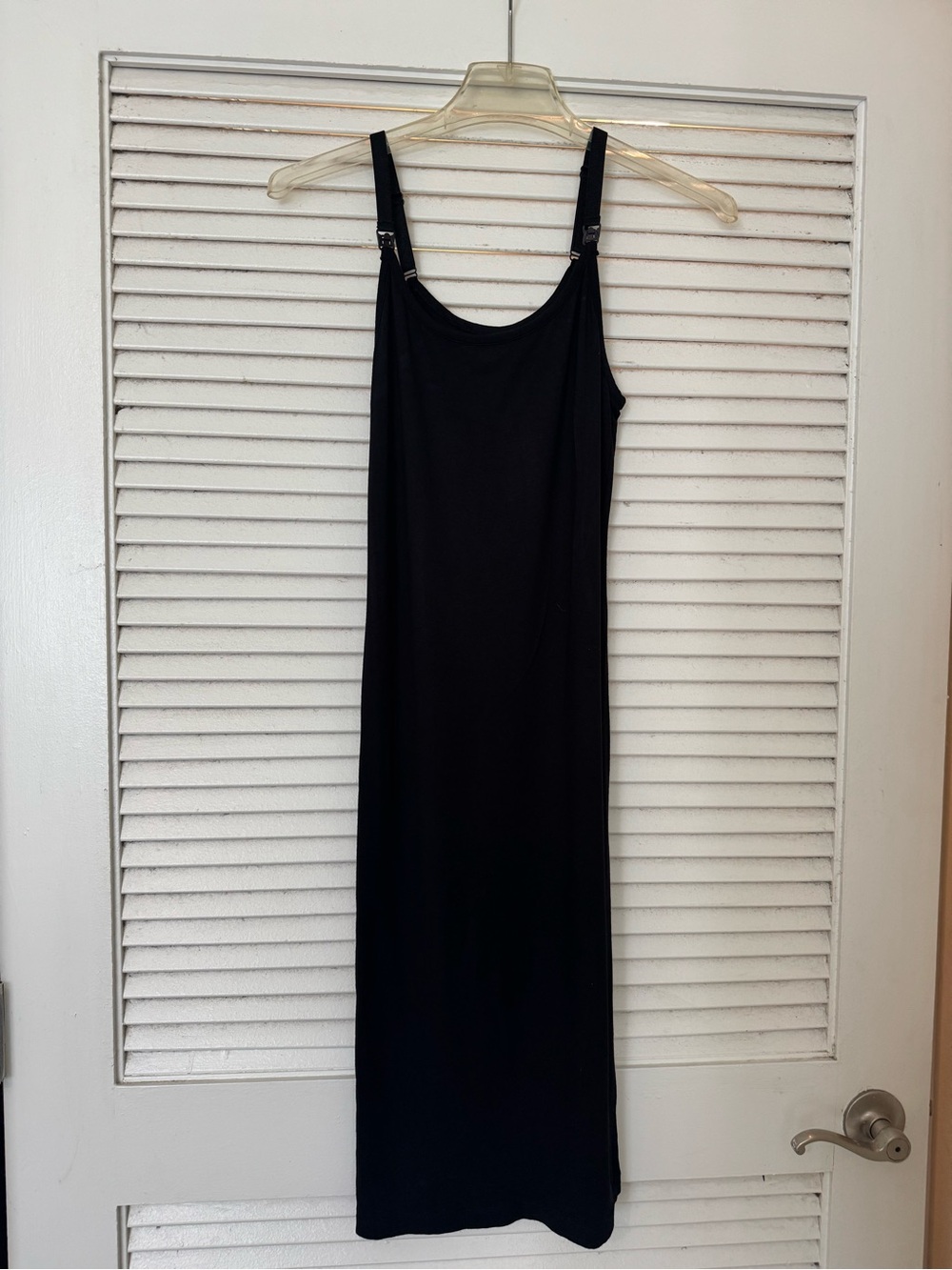 ASOS Black Midi Slip Dress with Adjustable Straps